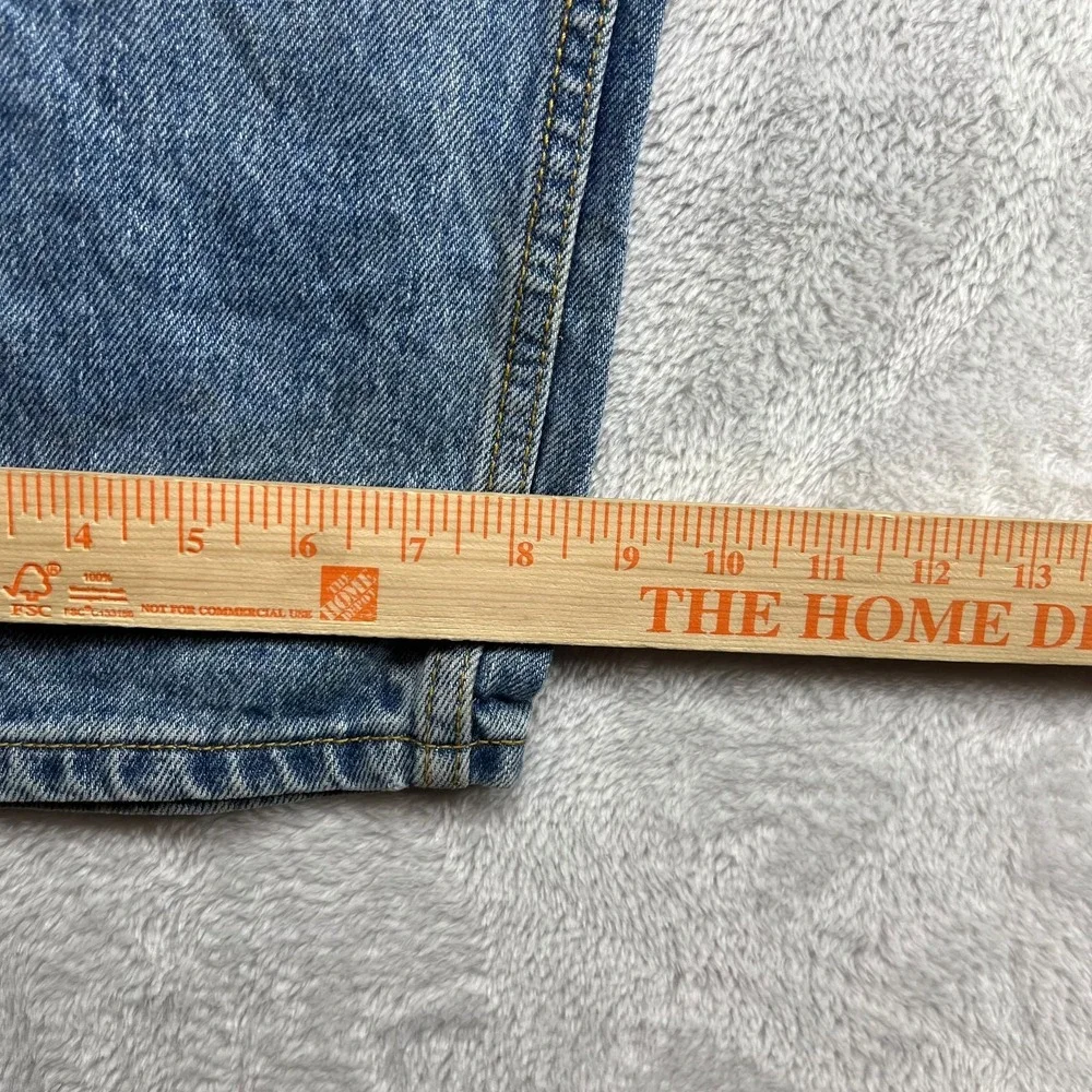 Levi's 505 Regular Fit Straight Jeans Men's Blue Denim Pockets Classic - 34X32.5